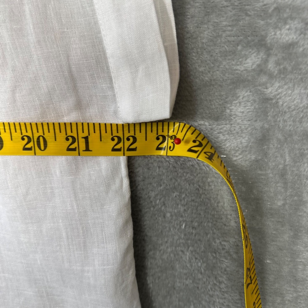 Artisan NY 100% Linen Short Sleeve Shirt Women's M White Beach Lagenlook Capsule - Picture 7 of 9